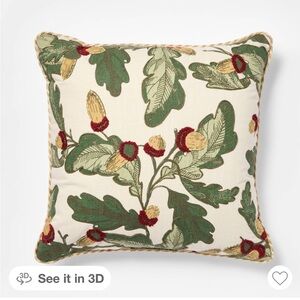 Studio McGee 24” x 24” Acorn and Leaf Botanical Accent Pillow